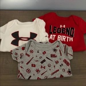 Baby boy under armor onesie